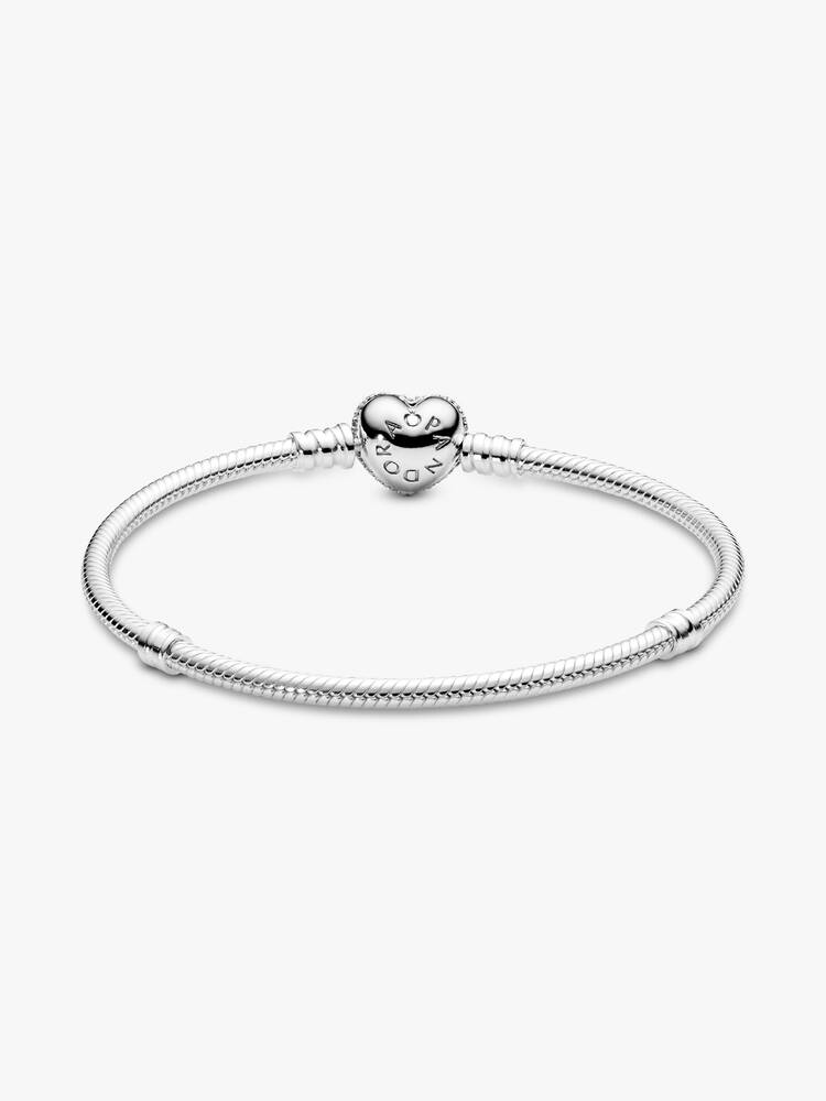 Pulsera corazón con circones en plata 925 - Imagen 2