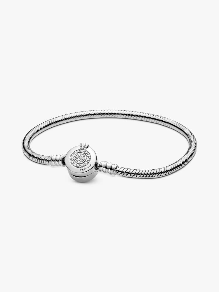 Pulsera corona resplandeciente en plata 925